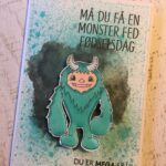 Monster/Yeti/afskyelig snemand fødselsdagskort